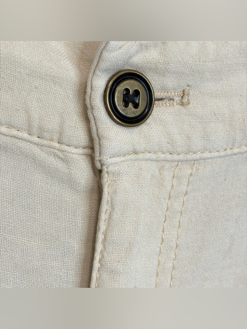PILCRO Anthropologie Slim Beach Cargo Pants Linen Blend - Picture 10 of 12